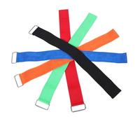 YARNOW 5pcs Elastic Three-legged Race Bands for Team Relay Games Colorful Crepe Rope Straps for Outdoor Gym Activities School Backyard Carnival Team Building Fun