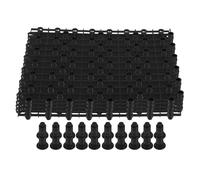 YARNOW 5pcs Fish Tank Bottom Filter Plate Pvc with Good Toughness and Flat Smooth Surface Multi-function Filter Tray Suitable for Fish with 20pcs Nails Included