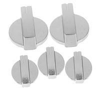 YARNOW 5pcs Gas Stove On-off Knobs Replacement Stainless Steel Rotary Control Switch for Home and Restaurant Use Simple to Install Widely Suitable for Most Gas Stoves