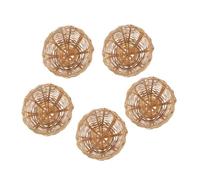 YARNOW 5pcs Handwoven Bamboo Bird Nest Bed for Parakeet Breeding Small Bird Cage Nest Box Hook for Finch Canary Hatching