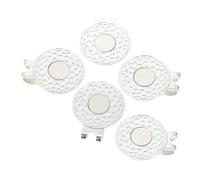 YARNOW 5pcs Hat Clips Decorative Golfs Marker Zinc Alloy Lightweight Smooth Silver Fashion Design Portable Accessory for Golf Course Souvenir