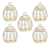 YARNOW 5pcs Hollow Birdcage Candy Boxes for Wedding Gift, Metal Iron Birdcage Candy Storage Box with Safe and Reliable Design, Beautiful Bird Cage Decoration for Forest Wedding or Party