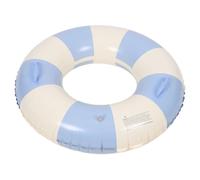 YARNOW 5pcs Inflatable Adult Swim Circle with Handles Striped Blue Pool Float for Summer Swimming Portable and Pool for Outdoor
