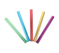 YARNOW 5Pcs Lightweight Aluminum Alloy Relay for Track Field Relay Races, Sturdy Electroplated Running Sticks in Blue, Red, Gold, Green, Purple for Athletic Competition and Team Practice