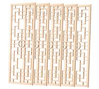 YARNOW 5pcs Miniature Wooden Screen Model Chinese Style Dollhouse Accessories for Sand Table Micro Landscape Decorative Kit