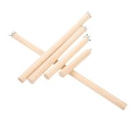 YARNOW 5pcs Natural Wood Bird Perch Stand with Screws Parrot Perches for Cage Accessories Smooth Safe Wooden Sticks for Parakeets Cockatiels Macaws Birds