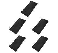 YARNOW 5pcs Portable Leather Microphone Bag Tear Resistant Zippered Pouch for Mic Storage and Protection Multi Purpose Mic Holder for Cables Earphones and Phones for Travel and