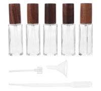 YARNOW 5PCS Small Perfume Spray Bottle: Square Perfume Bottle - 9ml/0.3oz Mini Glass Dispenser - Portable Sprayer Pocket Size Atomizer for Women Men Cruise Trip