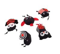 YARNOW 5Pcs Soft Plush Animal Finger Puppets for Boy Girl Year Old Chewable Educational for Sensory Development Soft Stuffed Animal Hand Puppets for Teething and Play