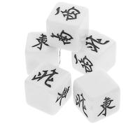 YARNOW 5pcs Southeast Northwest Dice Mahjong Board Game Dice Acrylic Material Portable for Parties
