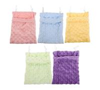 YARNOW 5pcs Sugar Glider Sleeping Pouch Set, Small Pet Hanging Hammock Bed with Warm Soft Fabric, Cage Nest Hideout for Hamsters, Sugar Gliders, and Small Animals