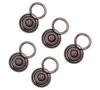 YARNOW 5pcs Vintage Single Hole Cabinet Pulls Red Metal 47mm