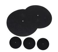 YARNOW 5pcs Vinyl Record Player Mat Thick Static Felt Slipmats for Turntables Shock Absorbing Protective Pads Compatible with Various Audio Systems