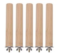 YARNOW 5pcs Wooden Parrot Standing Rod Bird Perches for Cage Accessories, Safe to Use Natural Wood Material with Grinding Feature, for Pet Parrot Birds Perching and Exercise