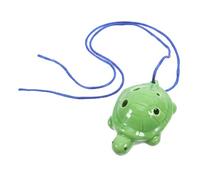 YARNOW 6-hole Turtle Shape Ocarina Flute in A Key, Portable Mid-range White Porcelain Instrument with Lanyard, Suitable for Beginner Students and Folk Music Enthusiasts Random Color