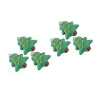 YARNOW 6 Pcs Christmas Tree Cat Soft Plush Chew Interactive Kitten Play Durable Wear Resistant Indoor Pet for Cats and Kittens