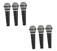 YARNOW 6 Pcs Microphone Lightweight Pretend Play Microphone Prop for Compact Black Mini Model for Stage Performance and Role Play