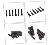 YARNOW 6 Pcs Rosewood Acoustic Guitar Bridge Pins with Small Shell Dot Inlay, Folk Guitar String Pegs Set for Musical Instrument Bridge Parts and Accessories