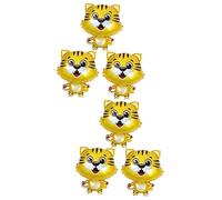 YARNOW 6 pcs Tiger Pattern Foil Balloons Forest Animal Theme Party Decorations Birthday Supplies Safe Material Elegant Design for Shower Year Celebration
