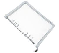 YARNOW 6-Rings Binder Shell Zipper Binder Notebook Cover PVC Protective Anti-Slip Loose Leaf Notebook Cover for Handbook and Diary Office Use