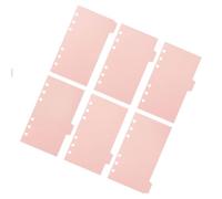 YARNOW 6 Sheets Hole Loose Leaf Binder Divider Pp Index Divider Paper Pink A5 Insert Pages for Students and Office Workers New Year