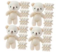 YARNOW 60 pcs Mini Bear Keychain Charms Cute Stuffed Doll Pendants for Bags Backpacks Handbags Soft Plush Animal Decor for Crafting and Giving