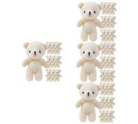 YARNOW 60 pcs Portable Cute Mini Bear Keychain Soft Plush Stuffed Bears for Handbag Backpack and Home Decor Adorable Tiny Pendants for and Crafting