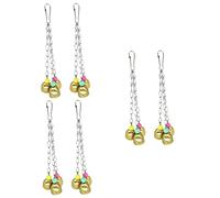 YARNOW 6pcs Bell Toys for Parrots Hanging Cage Pendant Decoration for Pet Birds Fun and Toys to Living Environment and Mental Health