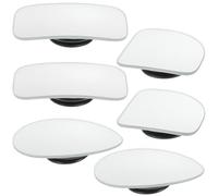 YARNOW 6pcs Car Auxiliary Rearview Mirrors Frameless Design with Abs and Glass Material, Different Shapes to Increase Rear Visibility and Reduce Safety Hazards for Cars