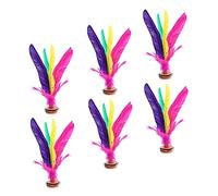 YARNOW 6pcs Colored Shuttlecock Kick Shuttlecock Indoor Cocks Sports Traditional Chinese Jianzi Chinese Shuttle Cock Shuttlecock Kick Goose Random Color