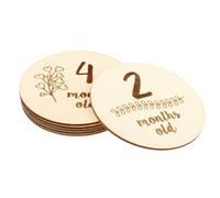 YARNOW 6pcs Double-Sided Milestone Cards Photo Props Reusable Odorless Monthly Growth Markers with Elegant Carved Design for Newborn Photography