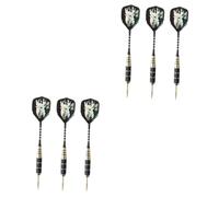 YARNOW 6pcs Drop-Resistant Darts Pin Type Needle Tipped Darts Flights Tiger Pattern Tail Wings Flights Aluminum Rod