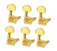 YARNOW 6Pcs Electric Guitar Tuning Pegs Replacement Large Golden Handle Guitar Machine Heads for Enhanced Sound Durability Suitable for Right Handed Wooden Guitars