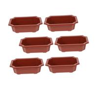 YARNOW 6pcs Flowerpot Bonsai Training Pots Self Watering Plant Basket Planter Smart Bonsai Tree Saucer Garden s s Growing s Clear Red Plastic