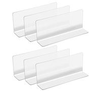 YARNOW 6pcs Goods Separator Commodity Shelf Divider Thick Plastic Sturdy Anti-yellowing Boards for Store and Company Use