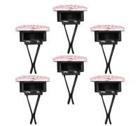 YARNOW 6pcs Heart-shaped Decorative Car Vent Clips with Rhinestone Design, Glass Material, Easy Cartridge Exchange, Freshened Air Diffuser for Car Interior Accessories