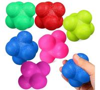 YARNOW 6pcs Hexagonal Reaction Balls Set 7cm for Agility and Reflex Training, Fitness Balls for Speed, Balance, and Sports Training Exercises