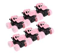 YARNOW 6pcs Inertia Off Road Vehicle for Friction Powered Pull Back Cars Macaron Pink for Birthday Party Supplies and Creative Play