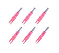 YARNOW 6pcs LED Lighted Arrow Nocks for Archery Hunting Bow Accessories Manual On/off Luminous over 48 Hours Fits 6.2mm Arrow Shaft