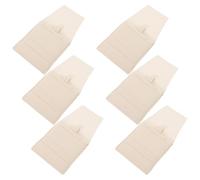 YARNOW 6pcs Microfiber Jewelry Pouch Set Insert Pad Anti-Oxidation Necklace Storage Bags for Travel, Mini Jewelry Organizer for Rings, Earrings, Bracelets Beige Flip-Top Dustproof Pouches