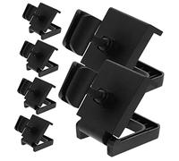 YARNOW 6pcs Mini Black Plastic Mobile Phone Microphone Stand for Desk Tabletop Use Adjustable Clamp Holder for Desk Mic Stand