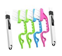 YARNOW 6pcs Multifunctional Crevice Cleaning Brushes with Ergonomic Handles for Kitchen and Bathroom Gap Stains Anti-skid Long Handle Window Groove Brush for Tight Spaces Dust Removal