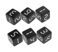 YARNOW 6pcs Number Dice Large Dice Resin Black