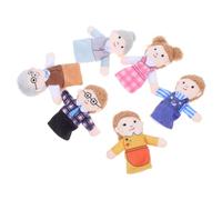 YARNOW 6pcs Plush Family Finger Puppets for Soft Hand Puppets for Storytelling and Role Play Preschool Teaching Interactive Creative