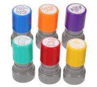 YARNOW 6pcs Pre Inked Teacher Stamps for Classroom Homework Grading Motivational Reward Seals for Elementary and Junior High Students Safe Design Encourages Learning and Confidence