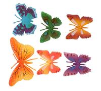 YARNOW 6Pcs Realistic Butterfly Figurines Colorful Butterflies for Cognitive Learning Craft Decorations for Classroom Supplies and Miniature Gardens