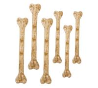 YARNOW 6PCS Realistic Plastic Bones Charms with Pre-drilled Holes for Halloween DIY Crafts Jewelry Making Accessories Small and Large Simulated Bone Decorations for Spooky Projects