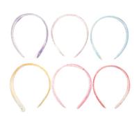 YARNOW 6pcs Shimmer Hair Bands, Sparkly Floating Star Headband, Glittery Headbands with Quicksand Confetti for Dance Performance, Birthday Party, Stage Show