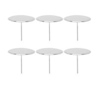 YARNOW 6Pcs Stainless Steel Cake Decorating Nails for Flower Making | Silver Finish, Reusable Set of Six, Lightweight and Easy to Clean for Cupcake Flower Making