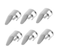 YARNOW 6pcs Stainless Steel Large Hole Finger Thumb Picks for Guitar and Banjo, Metal Finger Tip Protectors for Professional Playing, Musical Instrument Accessories